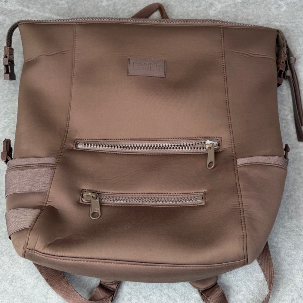 Dagne Dover Neoprene Dakota Backpack Brown Gorpcore Travel Work School Large - Picture 16 of 16